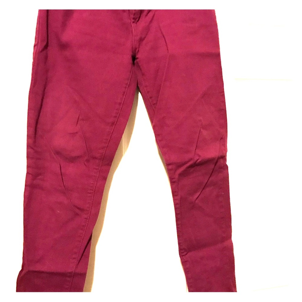JustFab burgundy denim pants